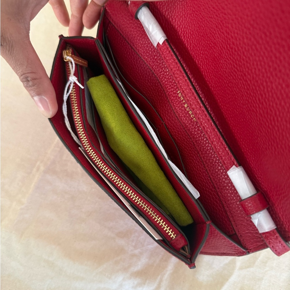 375+tory burch McGraw Wallet Crossbody  Red Color - Picture 8 of 12